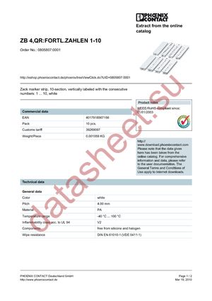 0805807:0001 datasheet  